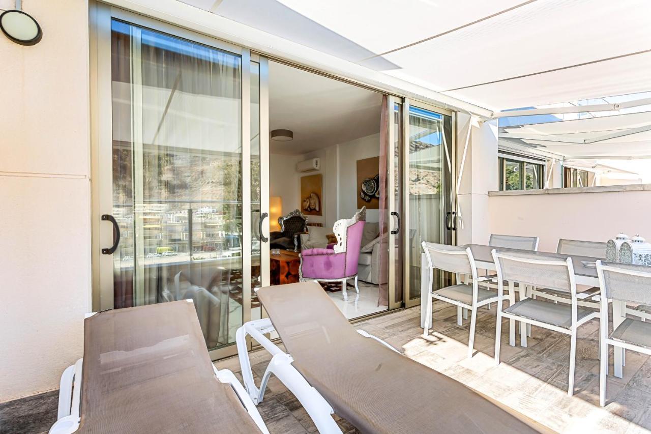 Ribera Del Puerto - Luxe Apartement With Great Terrace And Sea View Puerto De Mogan Exteriör bild