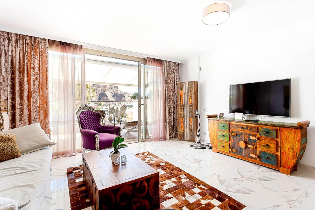 Ribera Del Puerto - Luxe Apartement With Great Terrace And Sea View Puerto De Mogan Exteriör bild