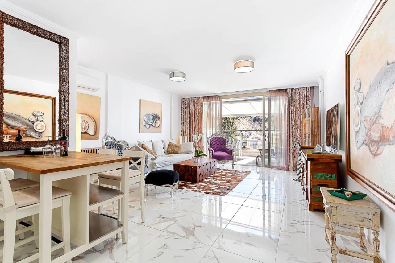 Ribera Del Puerto - Luxe Apartement With Great Terrace And Sea View Puerto De Mogan Exteriör bild