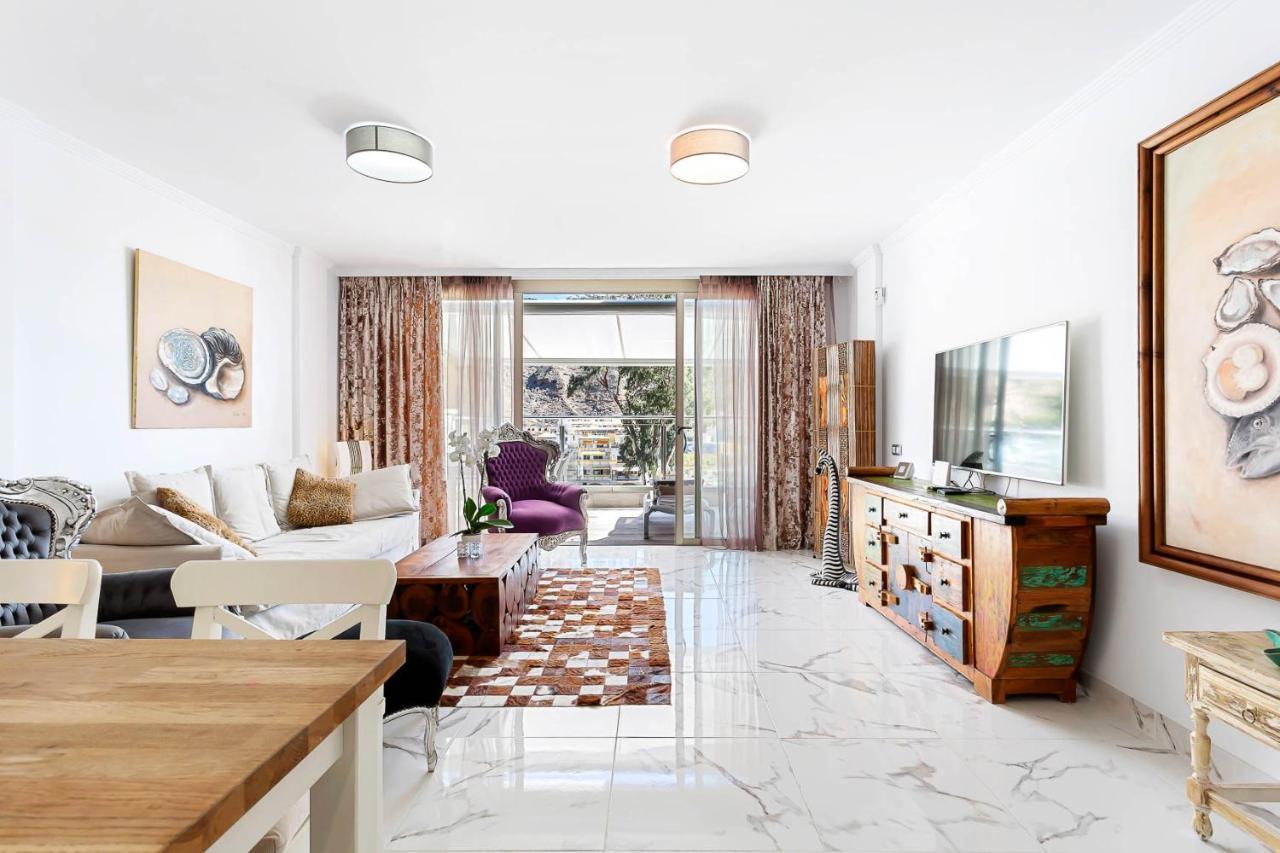 Ribera Del Puerto - Luxe Apartement With Great Terrace And Sea View Puerto De Mogan Exteriör bild
